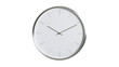 © Niamh - Isolated contemporary silver framed wall clock with minimalist face for home or office decor