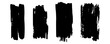 © dirtyfellas - Black paintbrush stroke set on white background. Hand painted acrylic vertical paint block collection isolated for banner highlight, header box, and graphic layout design.