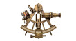 © Sapphire - Antique brass sextant with colored filters and telescope for celestial navigation