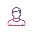 © Kolpona - Gradient outline icon of a male person user avatar