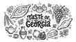 © Ксения Омельченко - Hand Drawn Georgian Cuisine Food Illustration