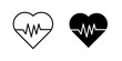 © Warpiya - Heartbeat icon flat outline in black