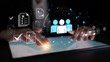 © InfiniteFlow - Concept of human resources and workforce strategy. Focusing on talent management, recruitment, and team development to achieve business targets and organizational goals. Fermion