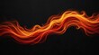 © Sayed - Abstract fire wave on black background, glowing orange flame swirls, cinematic heat energy trails, vibrant burning smoke effect for creative design