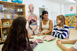 © alvaro - Teacher explaining human anatomy using model to students