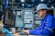 © reewungjunerr - Engineer working at control room,Manager control system,Technician man monitoring program from a lot of monitor