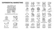 © iamse7en - Experiential marketing icons set, including brandneutral immersive event space, interactive installation, audience persona, event journey, and engagement metrics