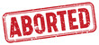 © BHM - aborted red grunge stamp with no background. aborted stamp