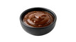 © Designer - Small black bowl filled with delicious brown barbecue sauce isolated on transparent background