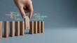 © KohXD - Person inserting missing wooden domino tile to visualize delays in energy project delivery and coordination issues
