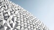 © SANTOSVEC - Geometric triangular panels form a textured architectural facade