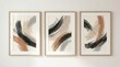 © Niam - Mockup idea of abstract art illustrations with grunge paintbrush texture in minimalist frames.
