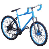 3D racing Bicycle Blue Professional Sport Speed Bike Equipment For Competitive Cycling