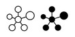 © Ansa - A clean network connection icon representing connected devices, networking, internet connectivity, and data connections. Designed in stroke, filled, and colored vector styles for technology