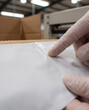 © Long - Clinical specimen transport bag double adhesive seal pressed shut