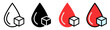 © mayura - Blood drop with sugar cube icon collection for diabetes, health checkup, and medical design.