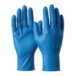 © Sharmin - Blue disposable nitrile gloves pair isolated