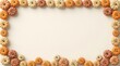 © Shibu - Full rectangular frame made of mini pumpkins for thanksgiving holiday greeting