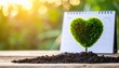 © nanskyblack - Heart-shaped plant growing beside calendar, love health and meaningful life events