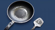© Kukuh - Damaged teflon frying pan with scratched nonstick coating