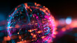 © BlackBridge Media - Digital Network Sphere with Glowing Big Data Connections