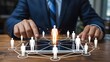 © KOBITA - Business leader connecting with a team on a digital network, illustrating synergy and collaboration