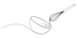 © line hm - Simple line art drawing of a kitchen whisk mixing ingredients in a bowl for cooking and baking delicious homemade food recipes
