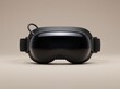 © Mahibur - Modern black virtual reality headset with a cable isolated on a solid light beige background