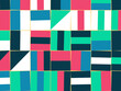 © iushakovsky - Navy Signal Pennants Bright Geometric Wallpaper Art