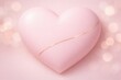 © Nik_aquaneon - Pink heart with gold repair line for valentine's day background and romantic gift and card design