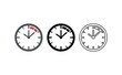 © ＰＮＧ・アート - Minimalist clock icons with loading progress indicator on white background