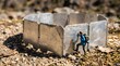 © Muchlis Nugroho - Miniature Explorer in Metal Enclosure on Gravel Ground