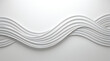 © p - Abstract white wave lines forming a smooth flowing pattern with soft shadows and 3d depth effect