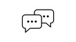 © Ponyo  - Two speech bubbles overlapping on a plain background symbolizing communication conversation or dialogue interaction