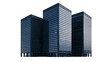 © Isolde - Modern dark glass skyscraper office buildings with geometric facade