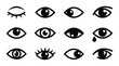 © Ratul - Diverse Eye Icons Collection, Vector Graphics Set: Open, Closed, Tearful, Pupil Variations for Vision, Emotion, and Awareness Concepts
