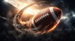 © joephotostudio - American football flying through the air with a motion blur effect