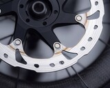 Bicycle Disc Brake Rotor and Caliper Detail.