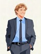 © 牛牛 林 - Confident Professional: Stylish Businessman in Tailored Suit Illustration