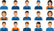 © rezaul4022 - Collection of flat vector avatars showing various service workers and mechanics with aprons