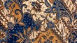 © BlackBridge Media - Traditional Indonesian Batik Fabric with Floral and Geometric Patterns