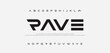 © eleven - Rave, sport modern minimal logo alphabet fonts. Typography minimal urban sans serif digital creative sport logos fonts. vector illustration