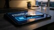 © l1gend - E-Signature Stylus Resting on Glowing Tablet Screen - E-Signature and Digital Documentation Concept