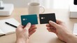 © Purwanto - Holding two credit cards