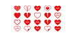 © huzaifa - Valentine's day love hearts, romantic celebration icons, broken heart concept.