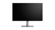 © mama - Sleek Black Computer Monitor With Stand Front View.