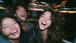 © BlackBridge Media - Carefree Young Friends Laughing Together on Night Out