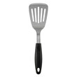 © Designer - Metal kitchen spatula with a black handle for cooking and flipping food