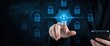 © Tech_Lab - Cyber security concept with digital lock interface