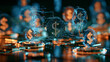 © Anar - Digital Currency Dollar Hologram Concept For Fintech Financial Technology Network